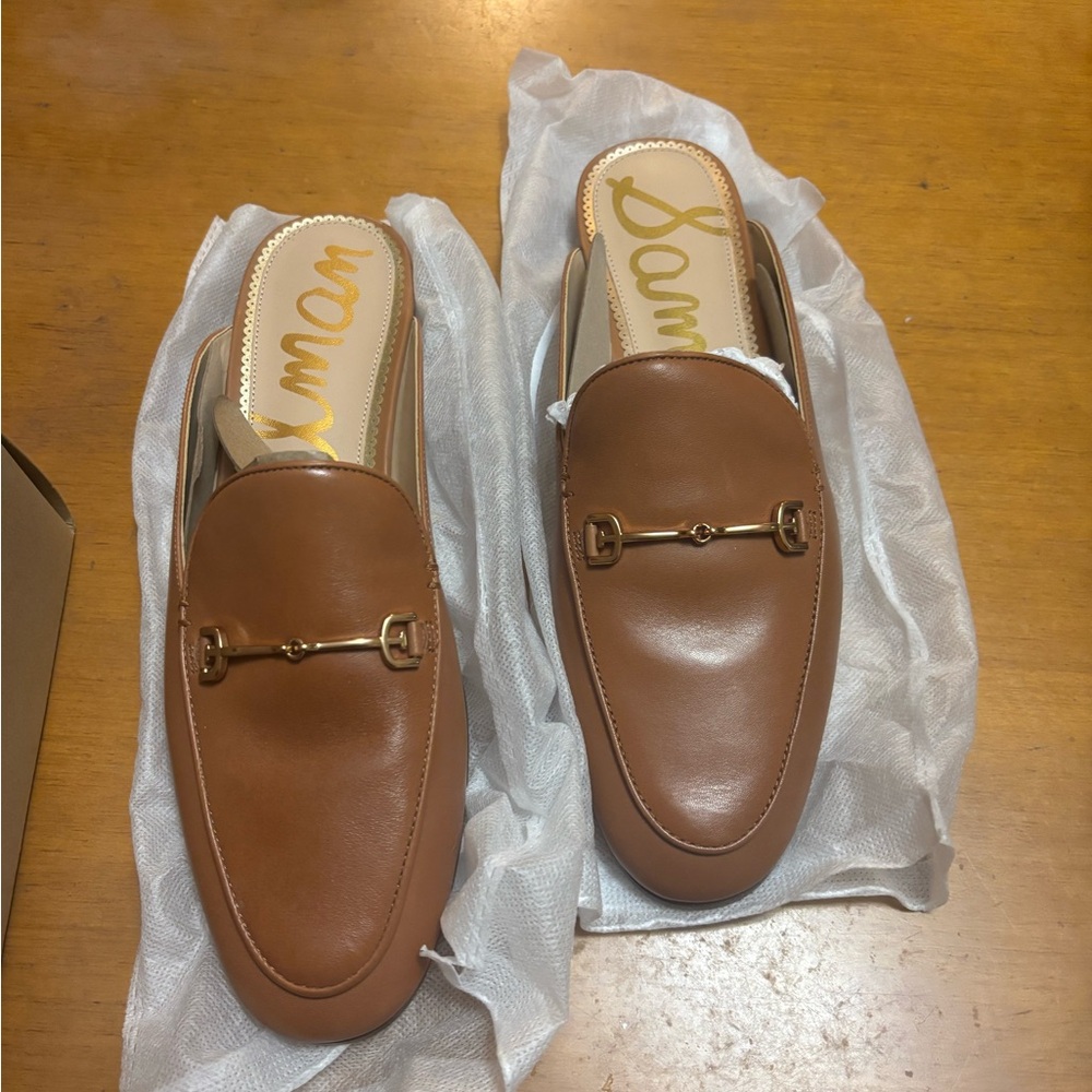 Sam Edelman Tan Leather Horsebit Loafers - Picture 2 of 5